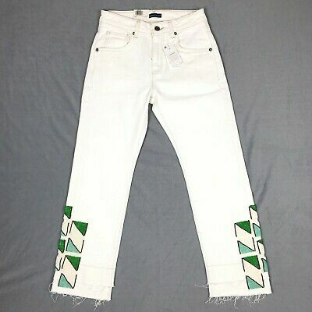 Levis hand beaded Cropped jeans